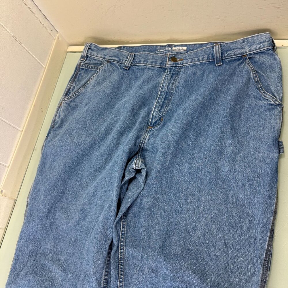 Carhartt Carpenter Jeans Men's 42X32 Loose Fit Straight Leg Denim Dungaree Y2K - Picture 12 of 12